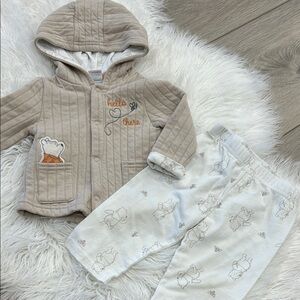 Disney Baby Winnie The Pooh Quilted Jacket and Pants Set